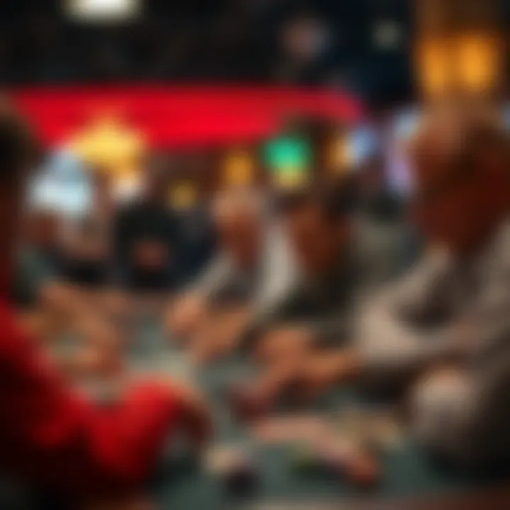 Players engaged in a captivating poker game, immersed in strategy