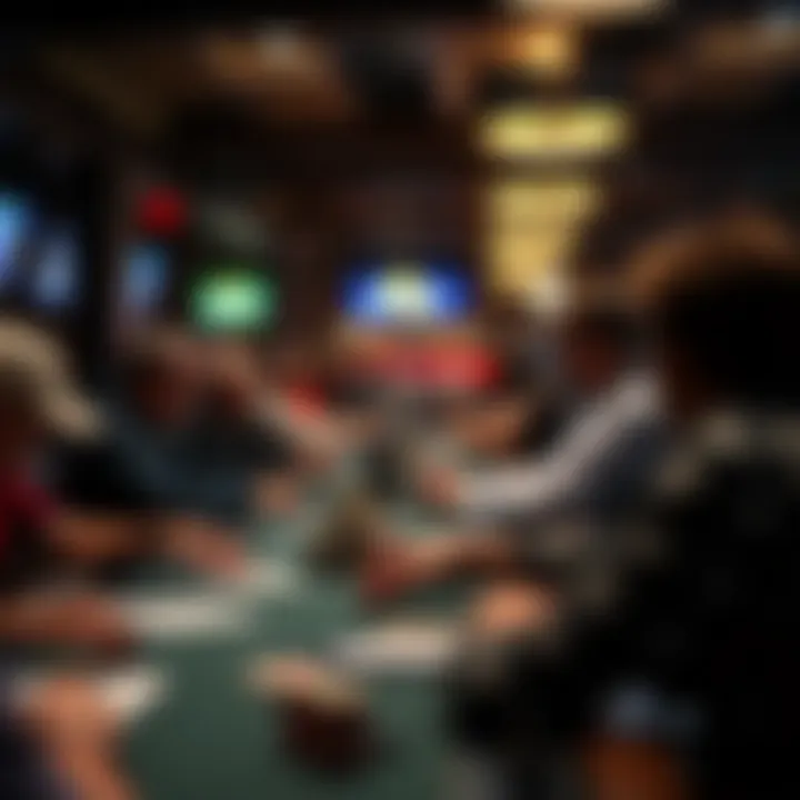 An overview of a poker tournament highlighting participation and excitement