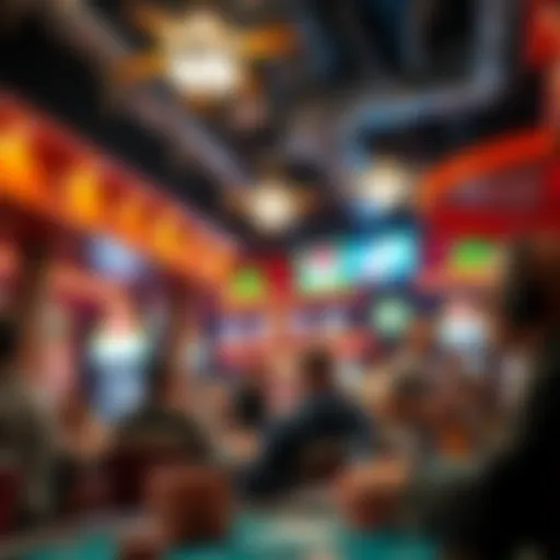 Local Poker Venue Atmosphere The bustling atmosphere of a local poker venue in Billings