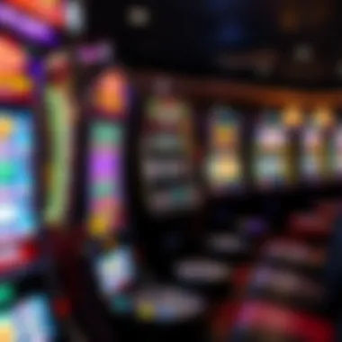 Array of Slot Machines An array of slot machines inviting players to try their luck