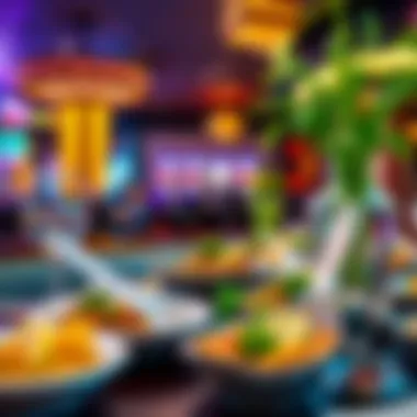 Exquisite Dining Options A diverse selection of culinary dishes offered at a casino restaurant