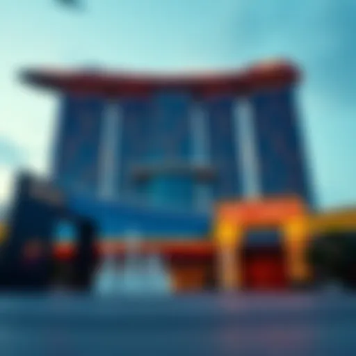 Exterior view of MBS Casino showcasing its architectural design