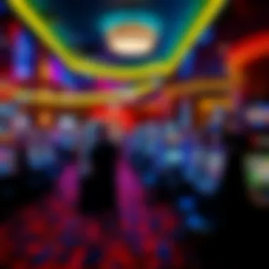 Interior gaming floor with diverse slot machines and table games