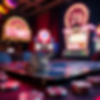 Online Gambling Platforms with Bonuses An abstract representation of online gambling platforms featuring no deposit bonuses.