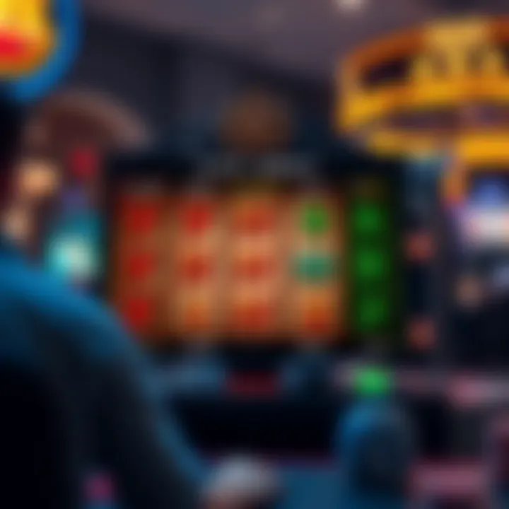 Visual representation of payout structures in slots