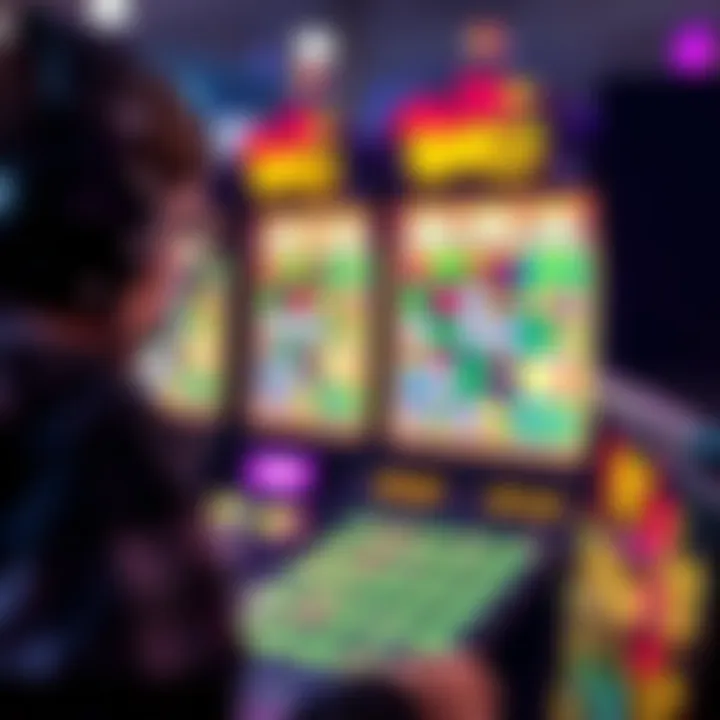 Engaging with Scratch-Off Game Interface A close-up view of a player engaging with a scratch-off game interface