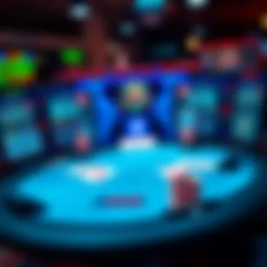 Intricate layout of a Facebook poker game interface