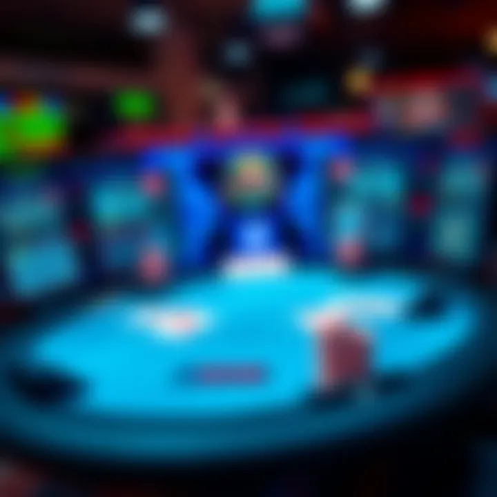 Intricate layout of a Facebook poker game interface