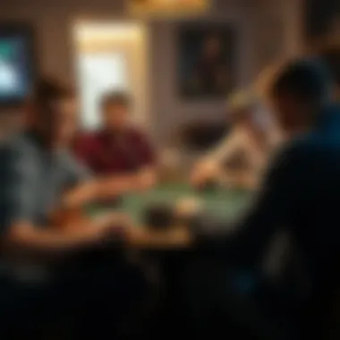 Friends Enjoying Poker Group of friends enjoying a poker game at home