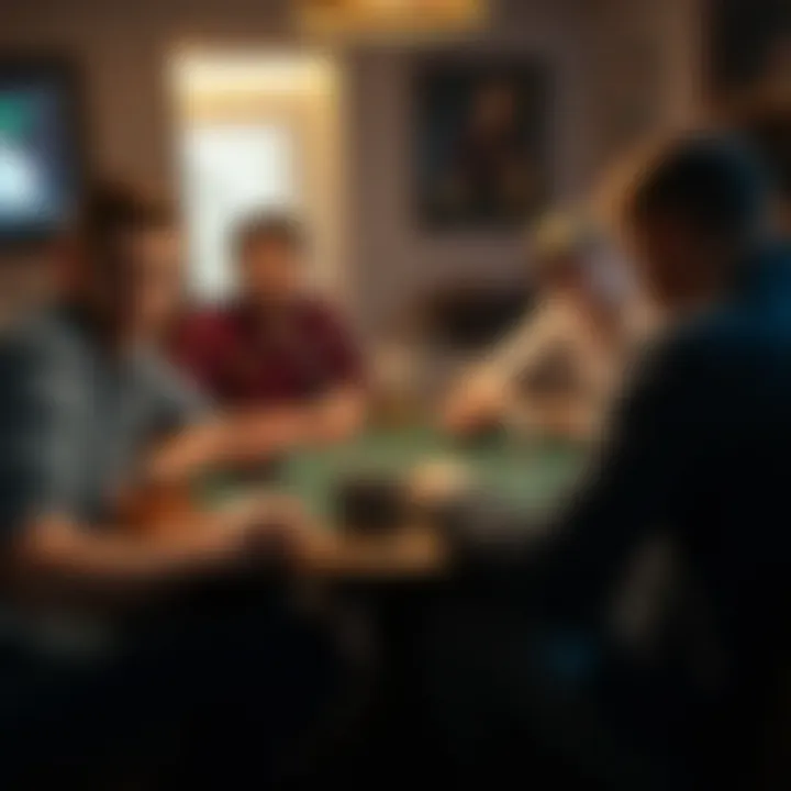 Friends Enjoying Poker Group of friends enjoying a poker game at home