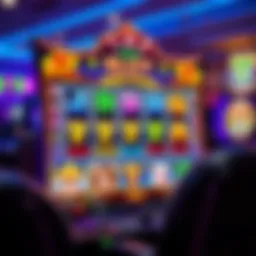 A vibrant online slot game interface displaying colorful graphics and engaging features.
