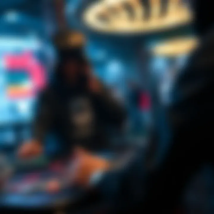 A futuristic representation of technology's influence on online gambling experiences