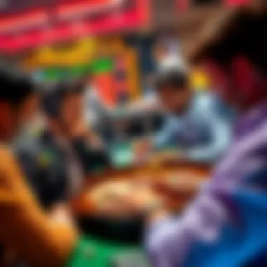 Diverse players engaging in online roulette