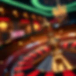 Elegant roulette wheel in action