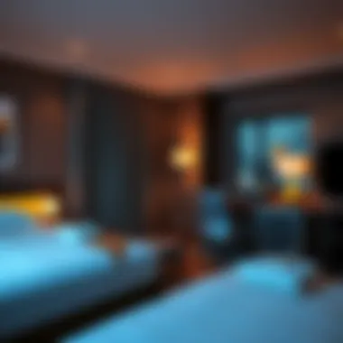 Cozy and inviting hotel room with modern amenities