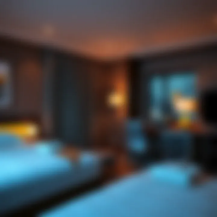 Cozy and inviting hotel room with modern amenities