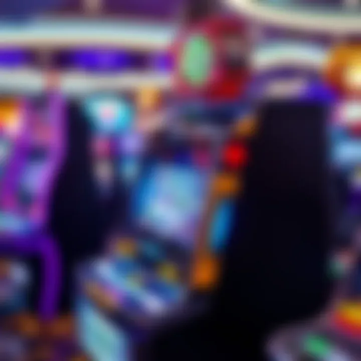 A vibrant Silver Strike slot machine in a casino setting, showcasing its unique design.