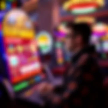 Analyzing Slot Machine Bonuses A player studying slot machine bonus offers on a screen