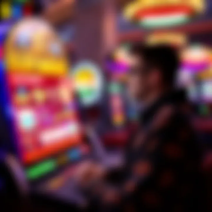 Analyzing Slot Machine Bonuses A player studying slot machine bonus offers on a screen