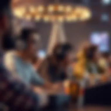 Visual representation of diverse audiences engaging with online gaming