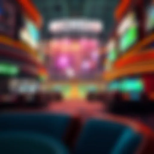 A vibrant Michigan sportsbook environment showcasing betting options and technology.