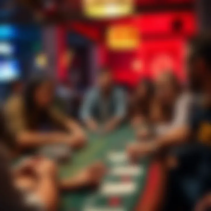 Group of friends enjoying a casual game of craps