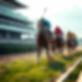 The Thrill of the Race A race horse sprinting down the track