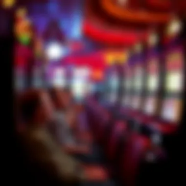 Excited players at a slot machine in a Biloxi casino