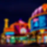 Night view of a vibrant Biloxi casino with bright lights