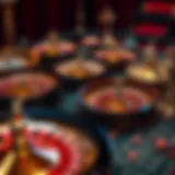 Diverse Roulette Wheels An assortment of roulette wheels showcasing different styles