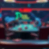 Virtual poker table showcasing engaging gameplay