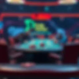 Virtual poker table showcasing engaging gameplay