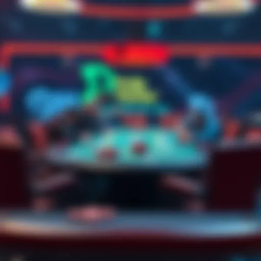 Virtual poker table showcasing engaging gameplay