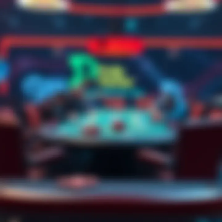 Virtual poker table showcasing engaging gameplay