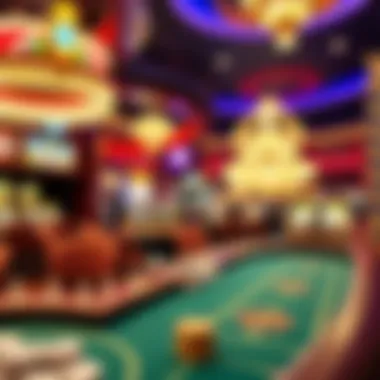 Detailed view of casino amenities for players