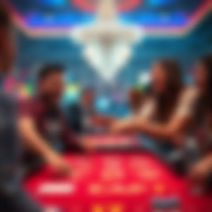 Excited players enjoying a game of craps