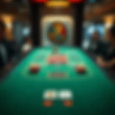 Elegant layout of a 3 Card Poker table showcasing its design