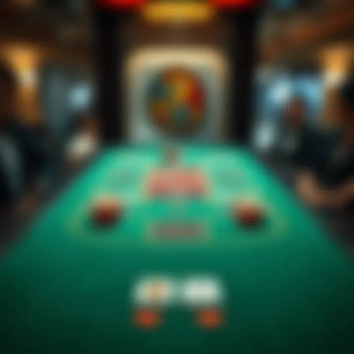 Elegant layout of a 3 Card Poker table showcasing its design