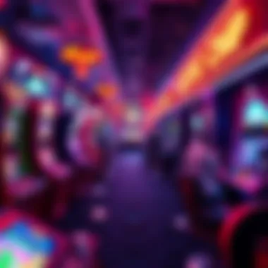 Vibrant Arcade Landscape A vibrant arcade featuring classic and modern gaming machines in Atlantic City