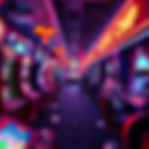 Vibrant Arcade Landscape A vibrant arcade featuring classic and modern gaming machines in Atlantic City