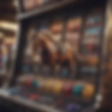 A close-up of a horse racing themed slot machine interface.