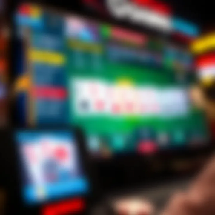 A vibrant online poker platform interface