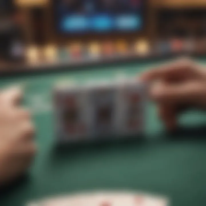 Detailed interface of a Texas Hold'em simulator highlighting features