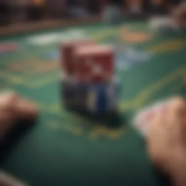 Virtual Texas Hold'em table showcasing gameplay dynamics