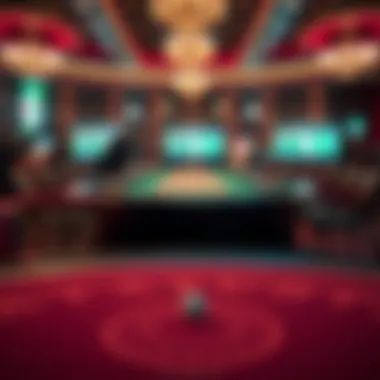 Intricate design of a dice game table.