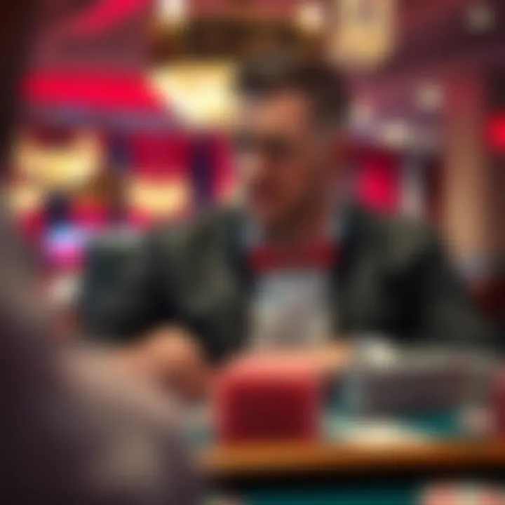 Player Psychology in Action A player contemplating their next move in blackjack