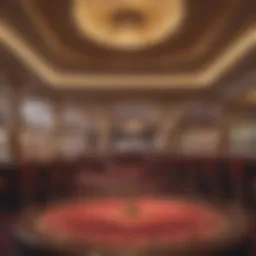 A panoramic view of a luxurious casino interior