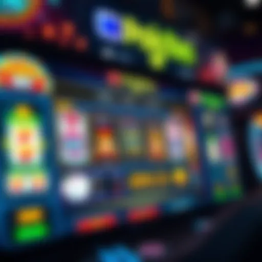 Online Pokies Game Options A vibrant online pokies interface showcasing various game options