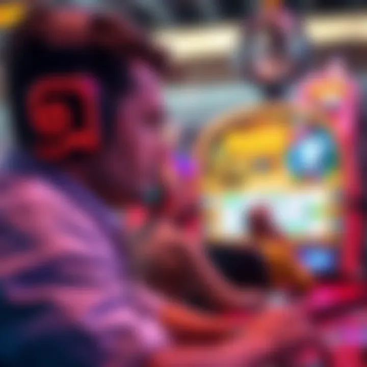 Technology in Gaming Experience A futuristic representation of technology enhancing the gaming experience