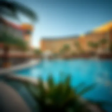 Recreational Oasis at Mandalay Bay A panoramic view of the recreational areas, including the pool and beach at Mandalay Bay.